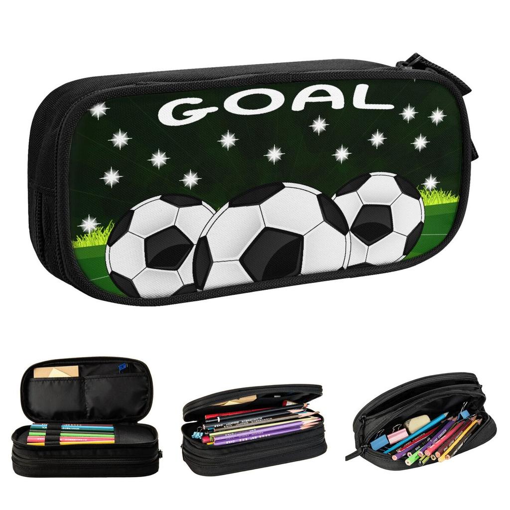 Fun Soccer Football Pencil Cases Balls Sports Pencil Pouch Pen Holder for Girl Boy Bag School Supplies Gift Accessories