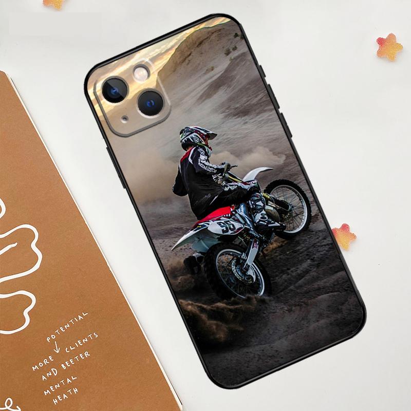 Moto Cross Motorrad Sport Hülle Für iPhone 17 Pro Max 17 Air 15 14 13 12 11 16 Pro Max mini 16e 15 16 Plus Funda Cover