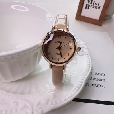 2025 Quarzuhr Damen PU-Leder Dünnes Armband Armbanduhr Damenuhren Einfarbige Mode Damengeschenk Uhr Relojes Para Mujer