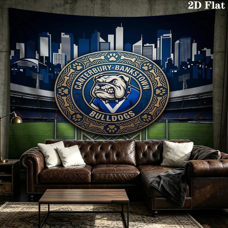 Custom Name Bulldogs Printed Tapestry – Wall Hanging for Bedrooms, Dorms, and Home Decor
