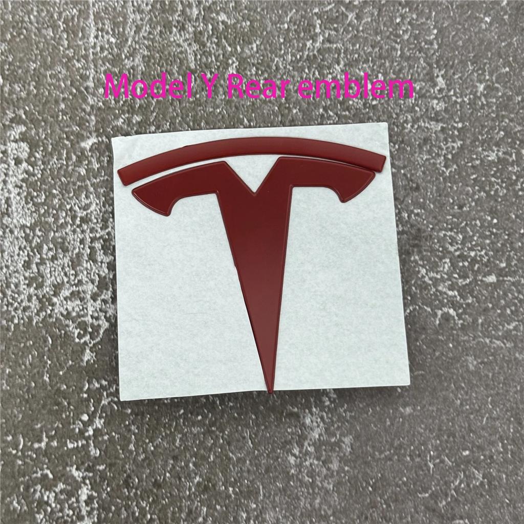 100% Authentic Tesla Model 3/Y Metal Logo Emblem - Front or Rear Trunk Replacement Kit Exterior Decoration Parts Car Accessory
