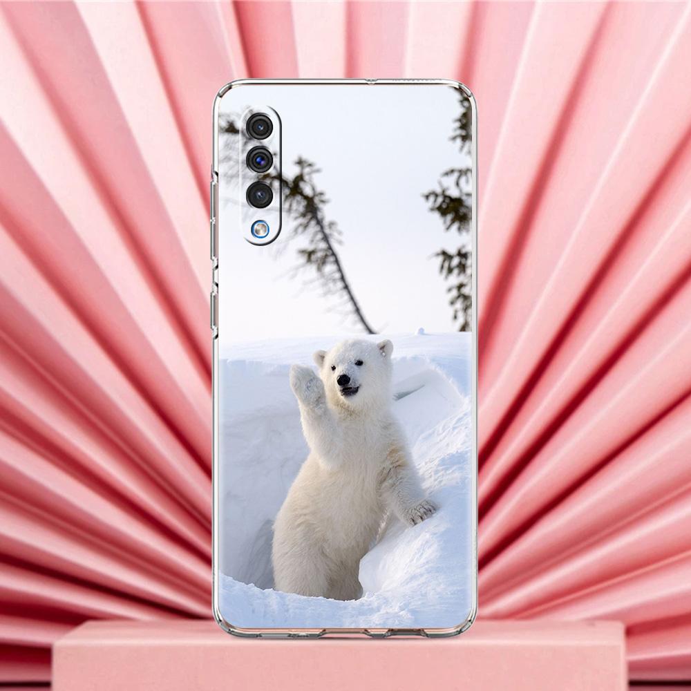 Phone Case For Samsung A56 A36 A26 A24 A16 A14 A12 A32 A50 A70 A20E A22 A40 A34 A54 A42 A52 5G A04s A06 Cover polar bear