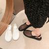 2025 New Summer Mesh Shoes Women's High-end Sense Round Head Breathable Bag Head Half Slippers One Word with Flat Sandals Women