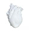 White Vase Heart Shape Resin Ornament Model Room Countertop Living Room Vase Dining Table Dried Flower Arrangement