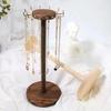 Woven Rope Solid Wood Jewelry Necklace Holder Display Stand