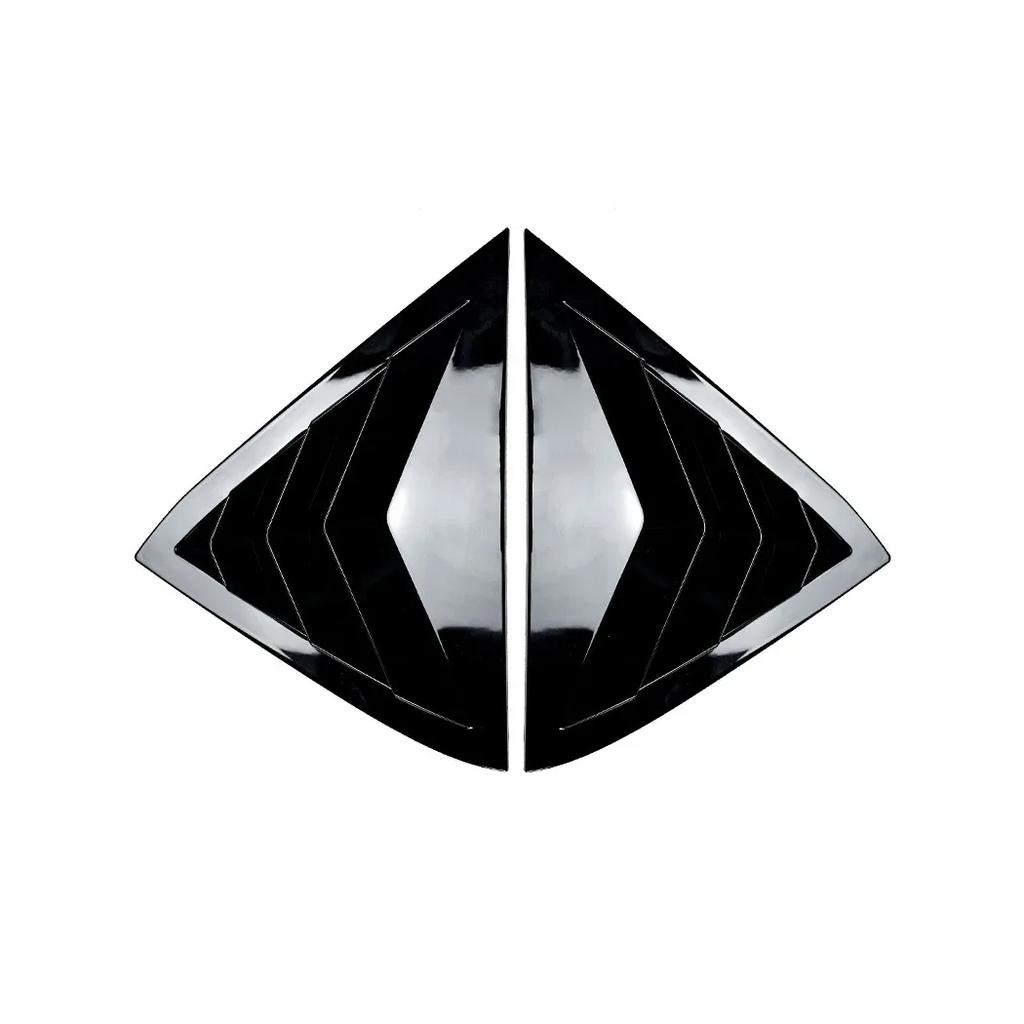 Car Rear Side Window Shutter Triangle Louver Vent Decoration Modified Accessories Gloss Black For Ford Fiesta MK7 7.5 2008-2017