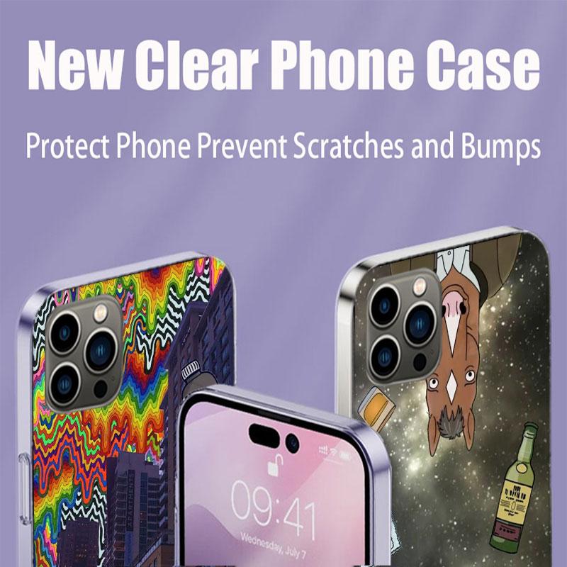 Cartoon B-BoJack Horsemans Phone Case For Iphone 17 Air 15 Pro 14 Plus 16 Pro Max 12 13 Mini 11 16E X XS Cover Cute Fundas