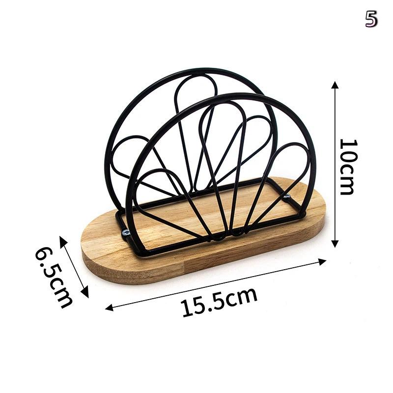 Creative Elegant Metal Cartoon Pattern Napkin Holder Paper Drawer Storage Bracket Organizer Dining Tabletop Accessory