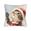 Christmas Kittens (8) Pillow Case Novelty Pillow Cover Soft Pillowcases For Sofa Couch Bed Living Room