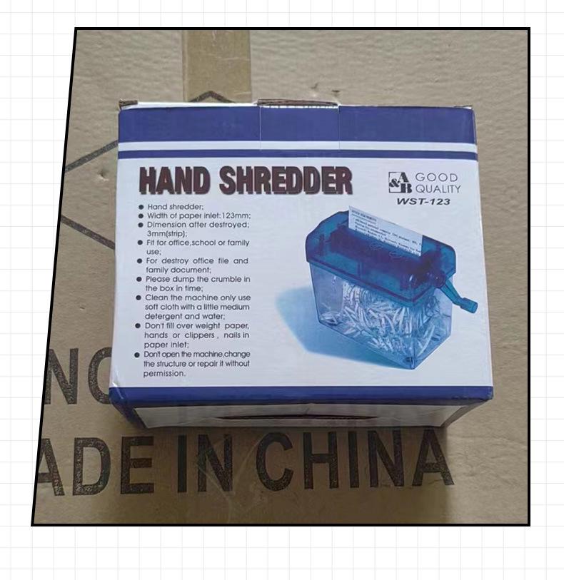 Compact Handheld A6 Manual Paper Shredder for Office Documents