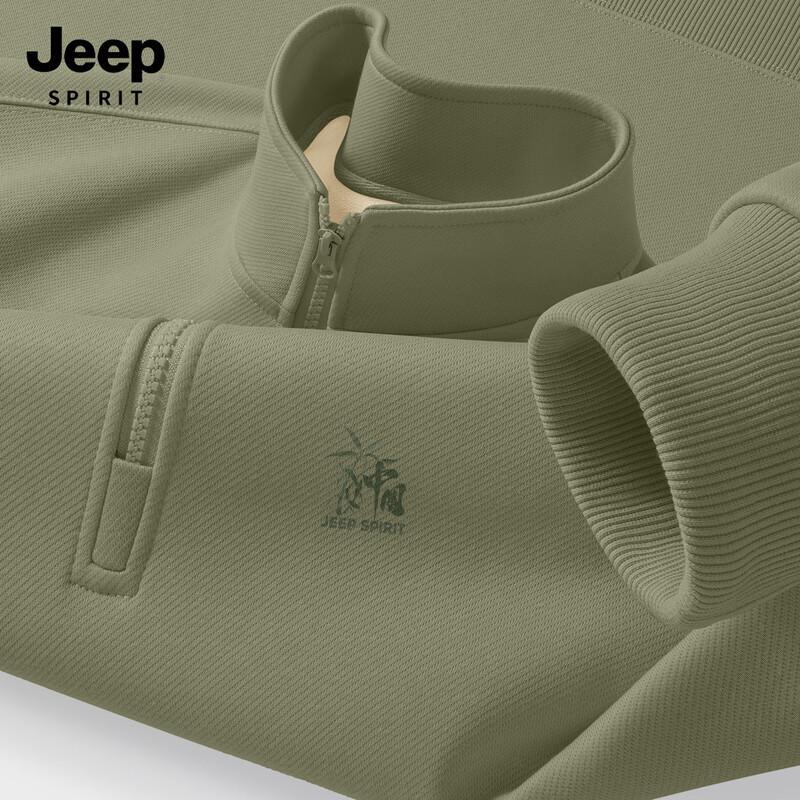 

JEEP SPIRIT Men s 2025 Autumn/Winter Fleece-Lined Sweatshirt XL (180)