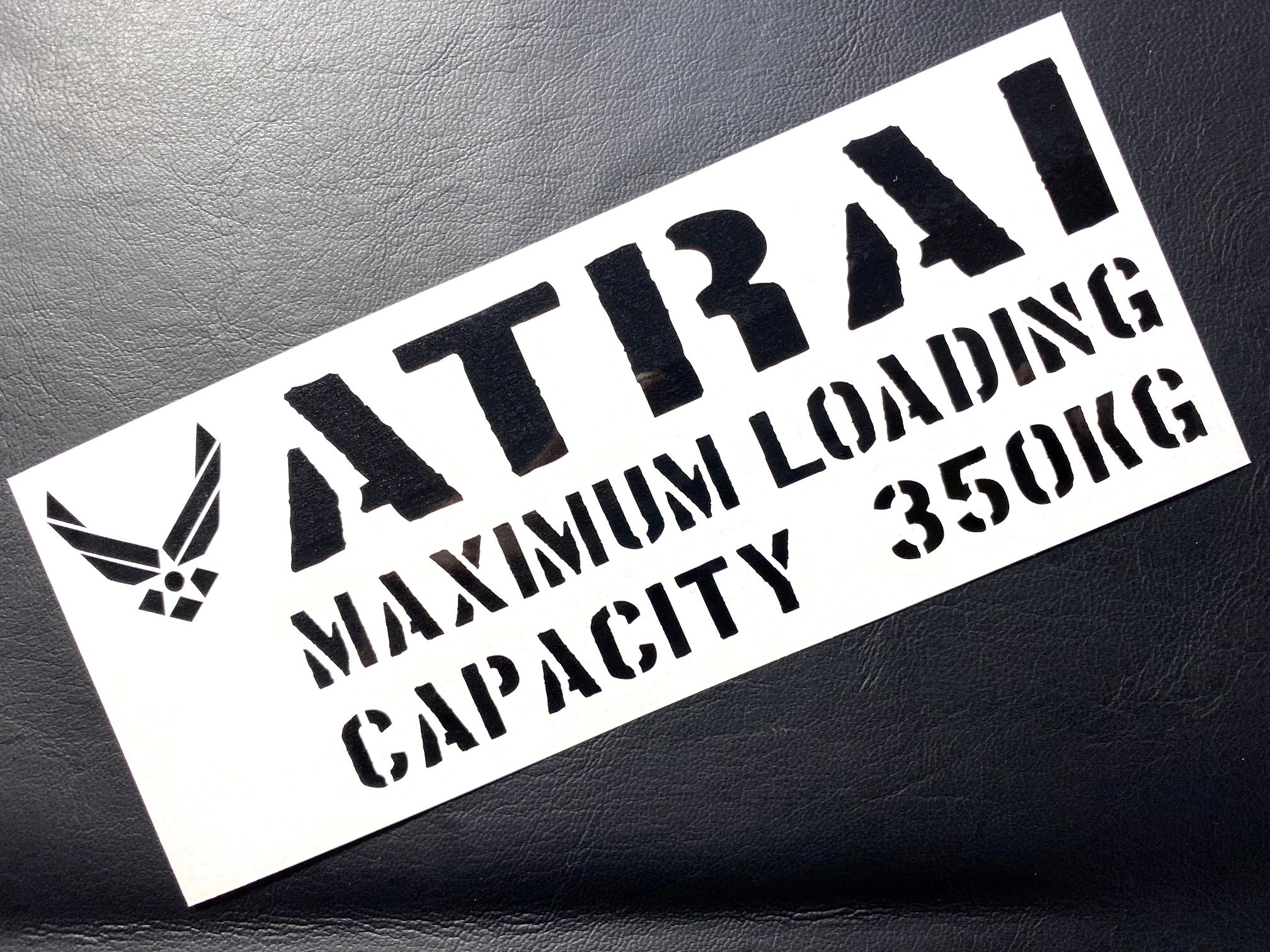 

Hyget New Atley Light Van Max Load Stencil Style Emblem Cut Letter Sticker (Black New Attray) чёрный