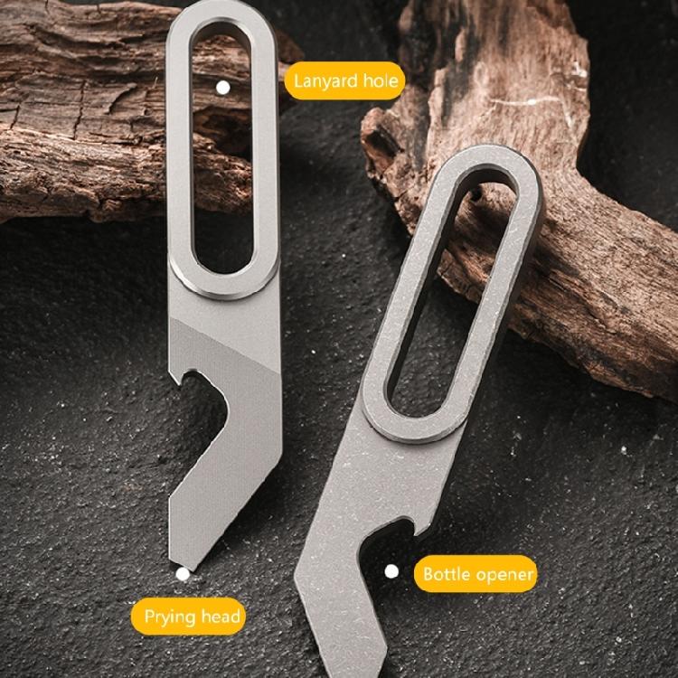 Everyday Carry Gear Miniature Survival Tool For Outdoors Adventure Featuring 5 In 1 Bottle Opener Pry Bar And Keyring