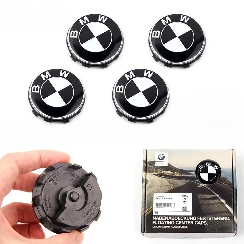 4 PZ 56/68mm Tappi Centrali Ruota Galleggianti per 50° Anniversario BMW – Adatti a E39 E46 E60 F10 F30 G20 X3 X5 (Accessori Mozzo Ruota)