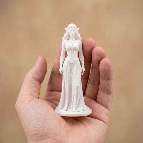 3D-gedruckte Zauberin Figur Schnitzerei Elfenohren Frauen Statue Skulptur Heim Büro Bücherregal Schreibtisch Dekoration Ornament
