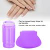 Transparent Silicone Nail Polish   Head Stamper Scraper Nail Art Tool (Transparent White)