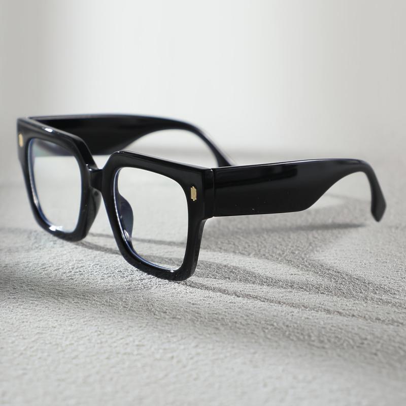 Minimalistische quadratische Brille Vollrandbrille für Damen Modisch Blaulichtfilter Lässig College-Stil Geeignet für Zuhause