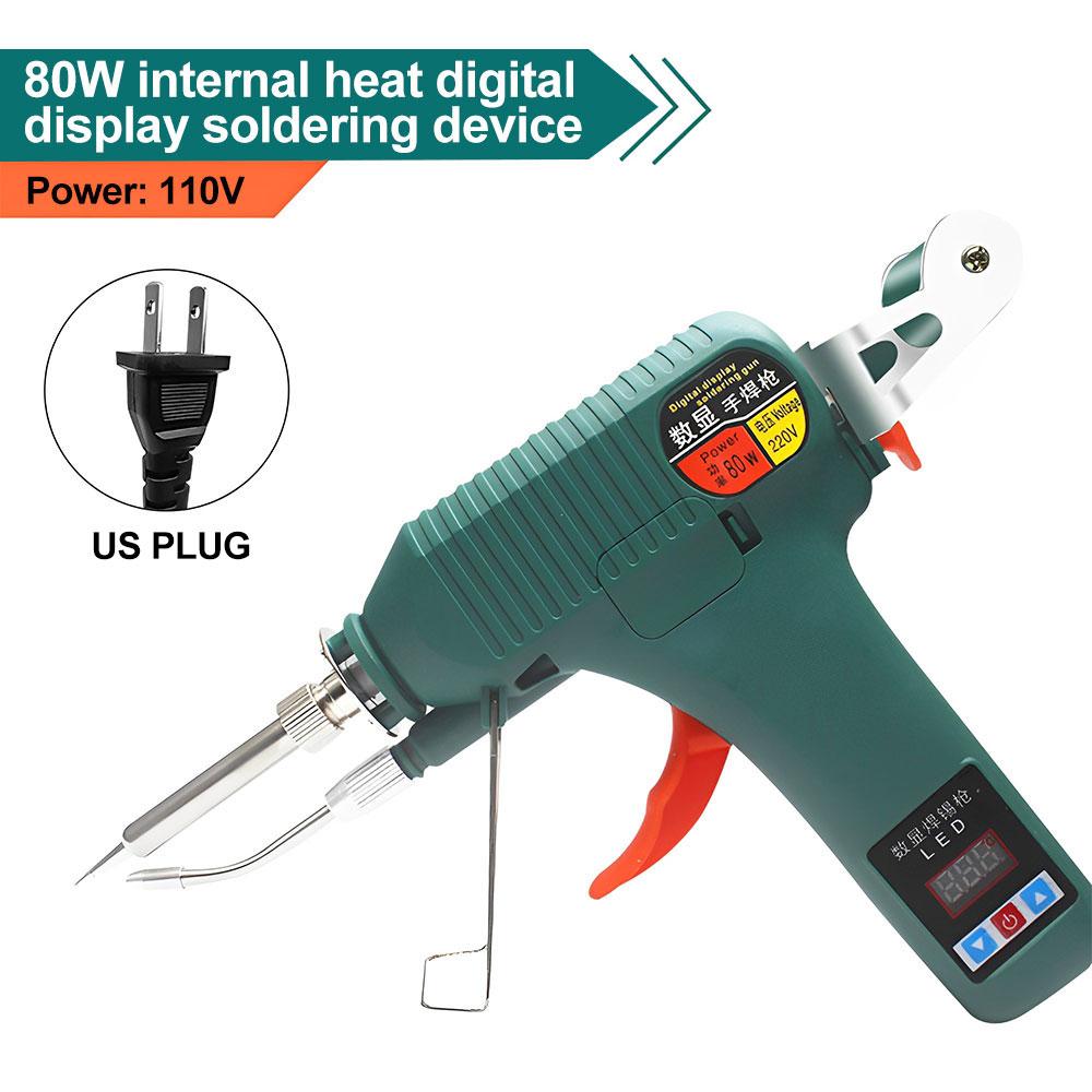 80W 120W Digital Handheld Soldering Gun US 110V/EU 220V Adjustable Temperature Automatic Soldering Gun Soldering Iron
