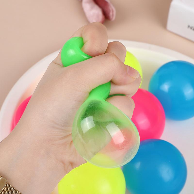 Novelty Gag Toys Playsets Luminous Sticky Target Ball Wall Ball Pressure Relief Toys Playsetss TPR Interactive Suction Ball Dart Sticky Random Color