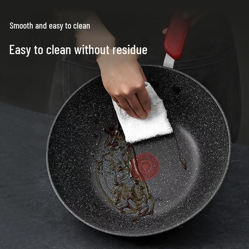SUPOR Fire Red Dot Star Stone Non-Stick Wok