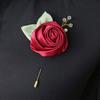 Artificial Rose Flower Set Elegant Silk Rose Boutonniere In Various Color for Wedding Ceremony and Parties
