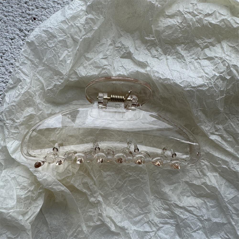 

Мінімалістична напівкругла заколка для волосся в корейському стилі для жінок - Високоякісна літня акуляча заколка для зачіски