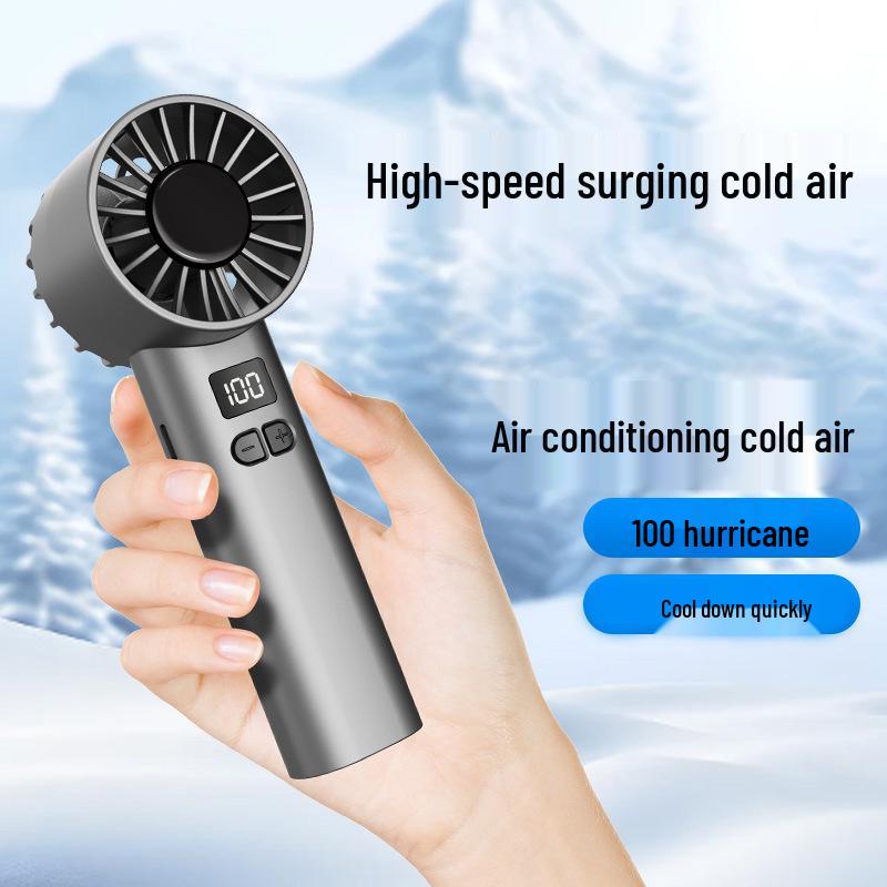 JK107 Handheld Fan: Ultra-long Battery, Powerful Cooling, 100-Speed Ice-feel Breeze