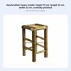 Quadratischer Bambus-Sitz Handgefertigt Niedriger Hocker Retro-Design Langlebig Für Heimdekorateure Kleine Kinder