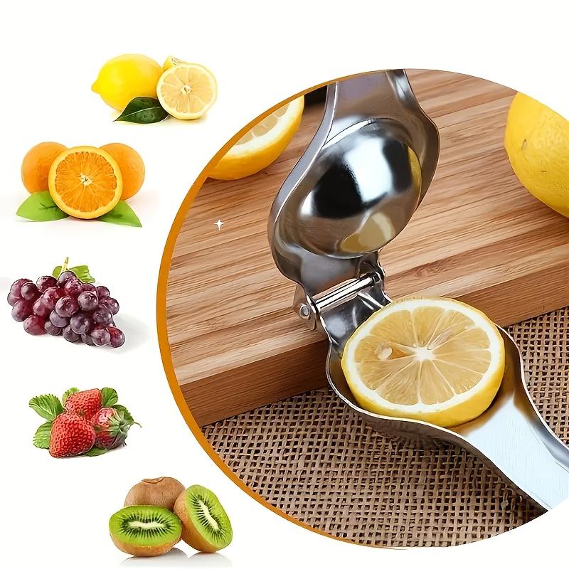 1pc Stainless Steel Manual Citrus Juicer Hand Powered Lemon Orange Squeezer with Large Cavity Design, Durable Kitchen Tool for Fresh Juice Extraction