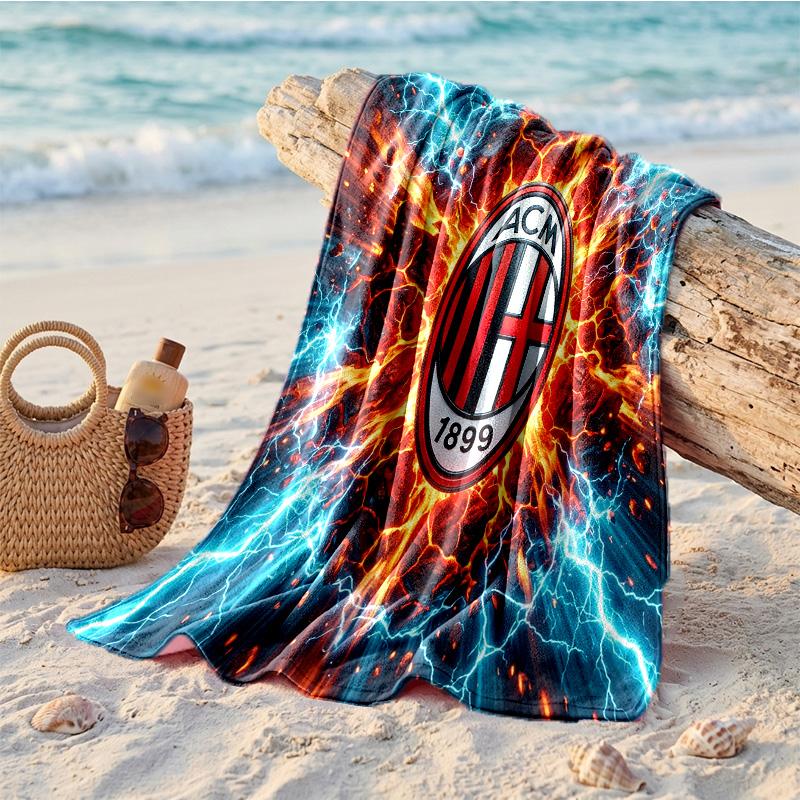 AC Milan Print Microfiber Beach Towel Quick Dry Absorbent Large Towel For Beach Swimming Travel