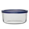 2 Pack 7 Cup Glass Food Storage Containers with SnugFit Lid Microwave Dishwasher Safe Round Kitchen Jars Healthy Durable