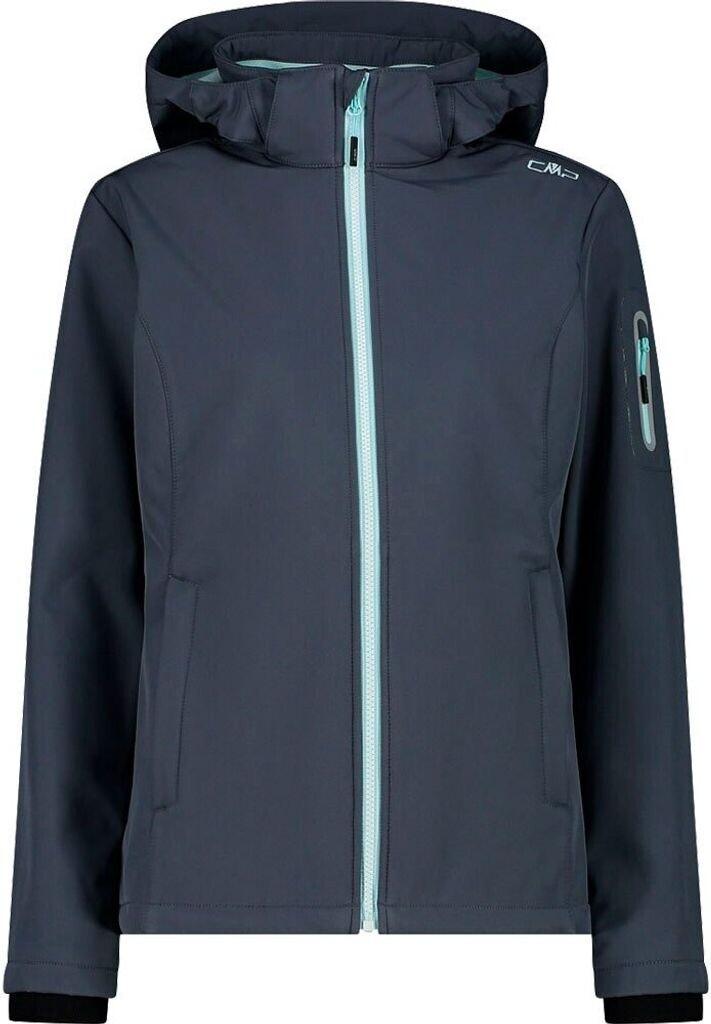 CMP Softshell Jacket Zip Hood Women (39A5006) Women's Softshell Jacket with Detachable Hood (39A5006) Titanium/water