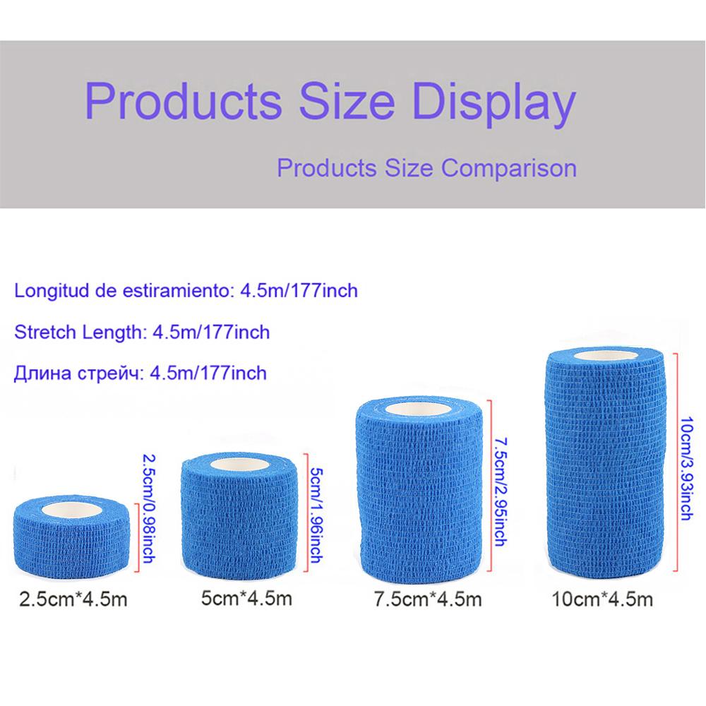 Bracetop 4 5M Colorful Elastic Sport Bandage Self Adhesive Knee Ankle Support Kinesiology Tape for Fitness