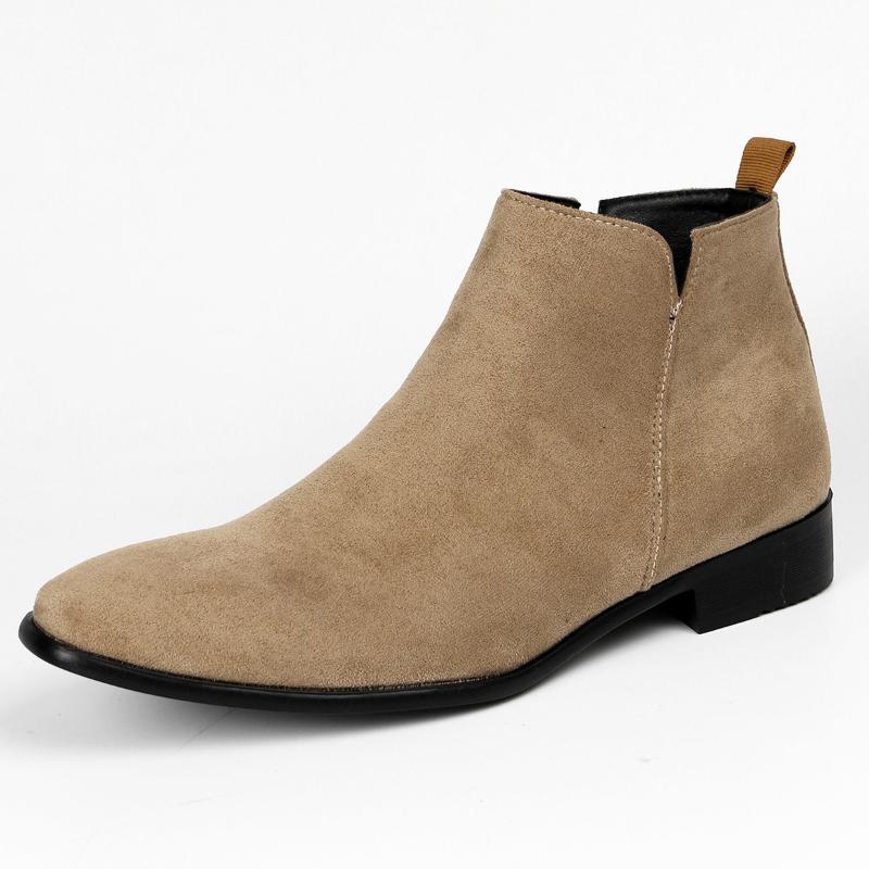 Men's Classic Retro Chelsea Boots British Fashion Genuine Leather Ankle Boots Men's Casual Short Boots High Top Shoes Plus Size