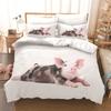 Pig Duvet Cover 3Pcs Lovely Animal Printed Bedding Set Cute Pet Comforter Cover King For Kids Boys Girl Children Bedroom Decor