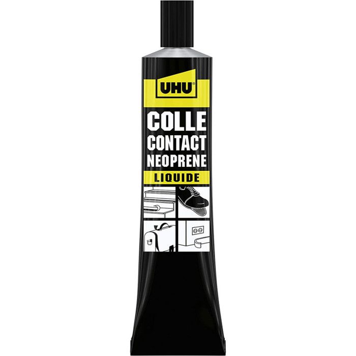 Colle contact - UHU - Néoprène liquide - 46 ml - Extra-forte - Résistante à l'eau