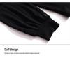 Women's Black Chiffon Spliced Knitted V-Neck Pullover: Loose-Fitting, Long-Sleeved Spring Commuter Top.