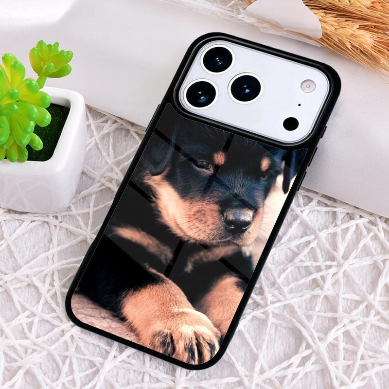 Cool Rottweiler Dog Soft TPU Phone Case for iPhone 17 Air 16 15 11 12 14 13 Pro Max Shockproof Cover