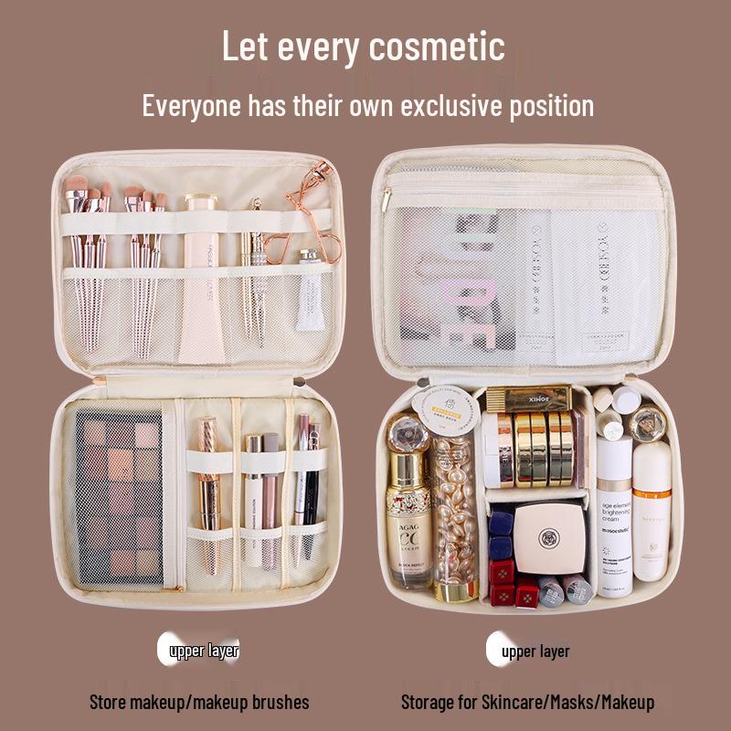 Waterproof Multifunctional PU Makeup & Toiletry Bag with Large Compartment Storage