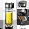 High-Temperature Resistant Double-Layer Printed Borosilicate Glass Tea Cup