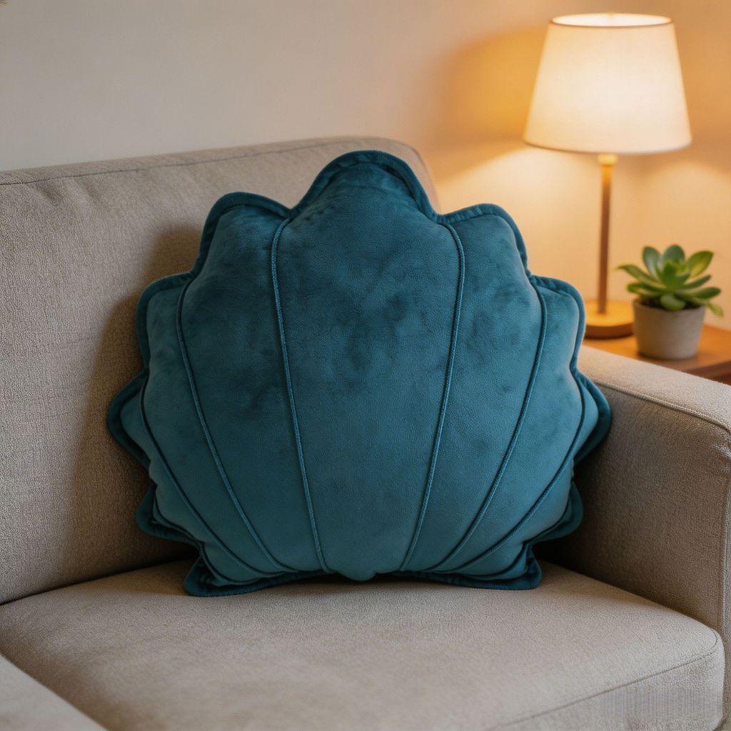 Marine Animal Throw Pillow With Dutch Velvet Cover For Living Room Decor
