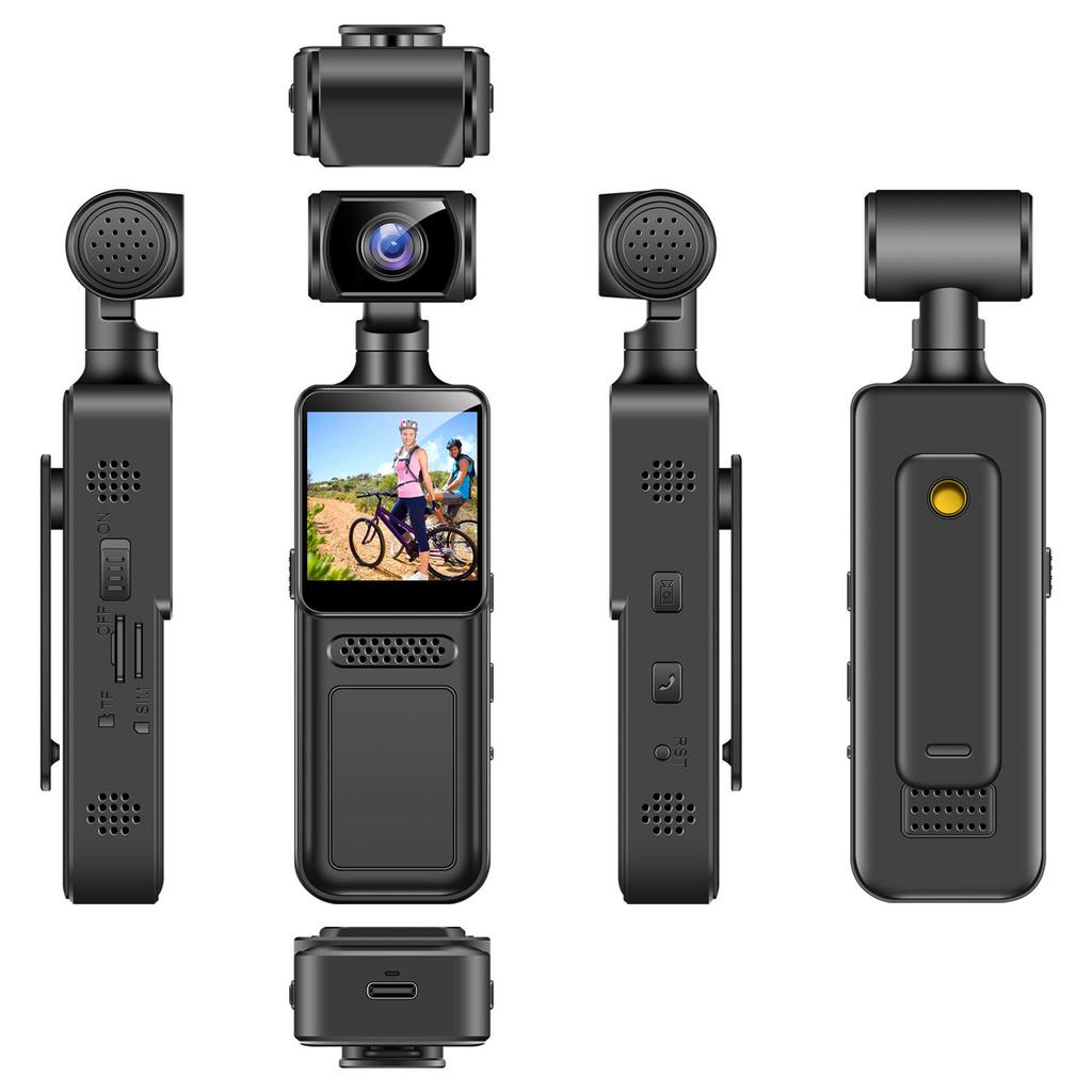 Ultra HD 4G Sports Pocket Camera with 180° Rotating Lens