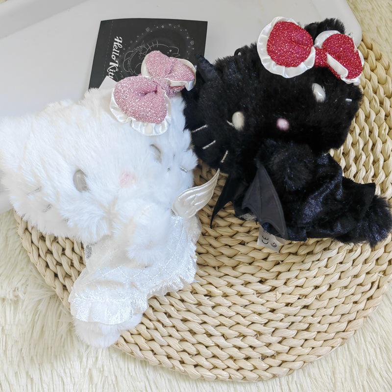 Cute Japanese Angel & Devil Cat Plush Bag Charm Doll