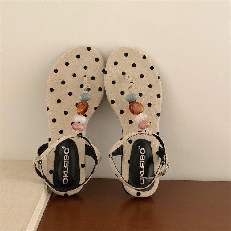 Slippers, Women s Shoes, Flat-bottom, Versatile Beach Shoes, Sandals 35