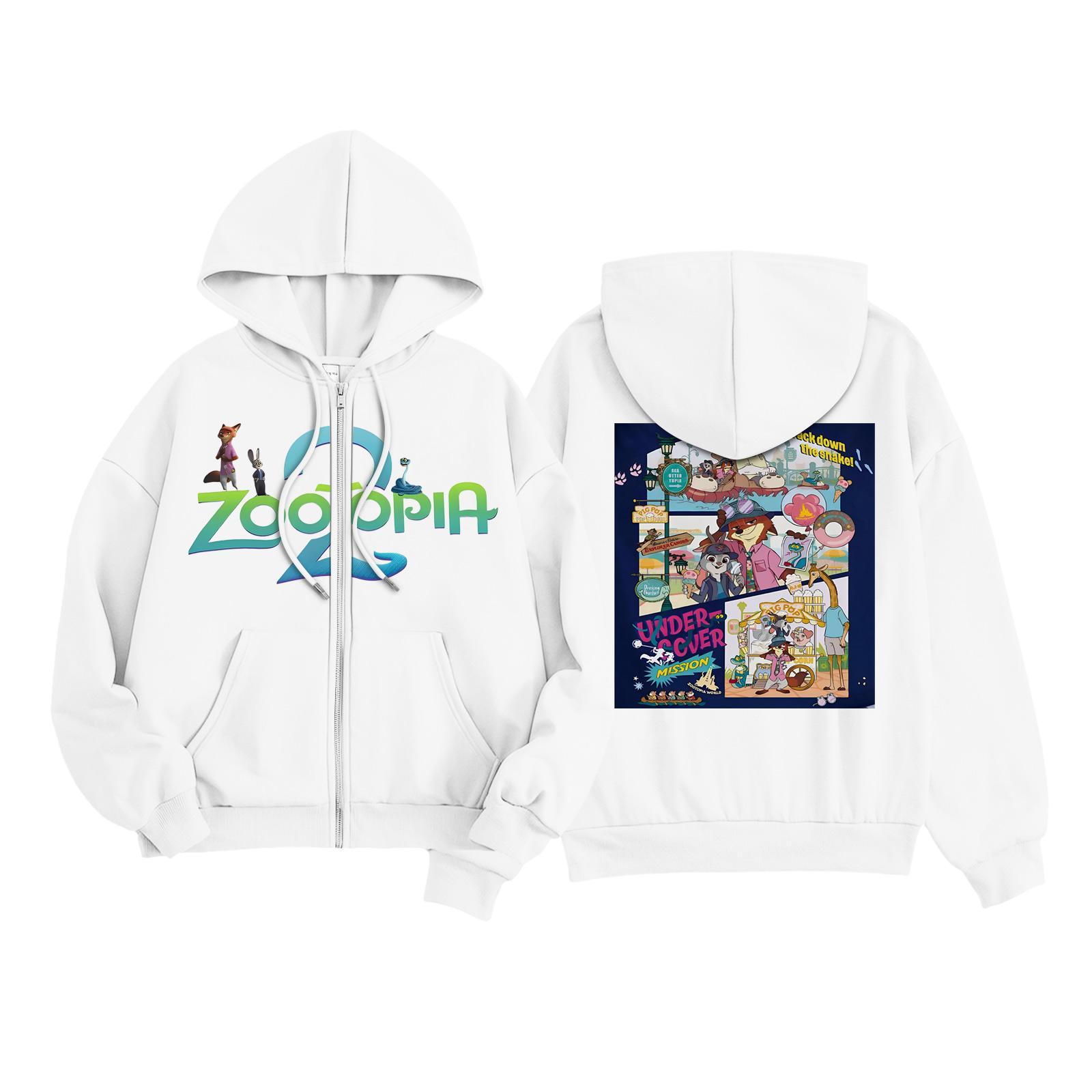 

Детская повседневная модная куртка с капюшоном на молнии с длинными рукавами и принтом 100 белый