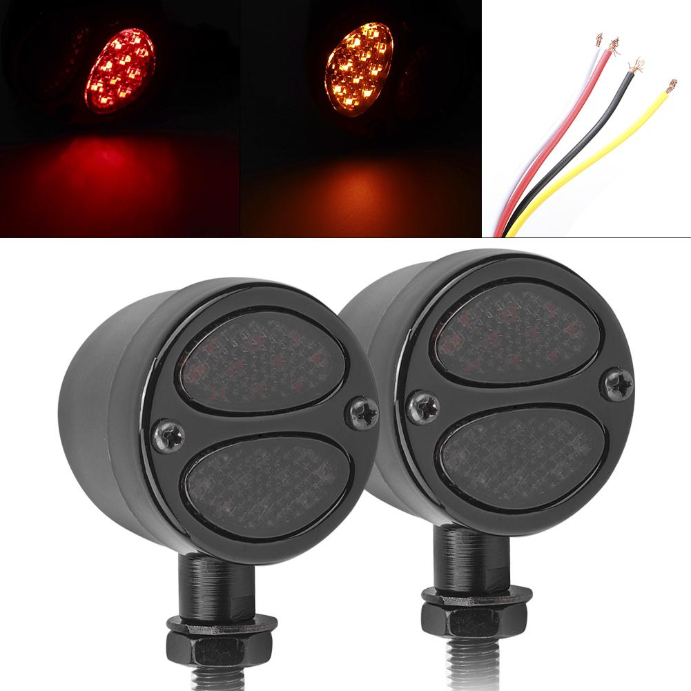 Motorcycle LED Turn Signal Light Vintage Modified Steering Lamp Indicator Fits for Yamaha