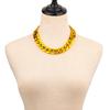 Fashion Hip Hop Metal Color Acrylic Chunky Necklace for Women Men Vintage Glossy Resin Cuban Link Chain Choker Y2K Jewelry Gifts