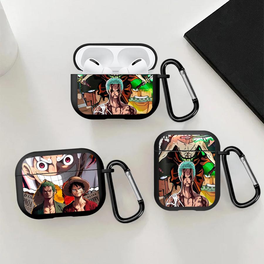 Earphone Cases Cover Case For Airpods 4 Pro3 Pro 1 3 2 Pro2 Anime One Piece Luffy Zoro