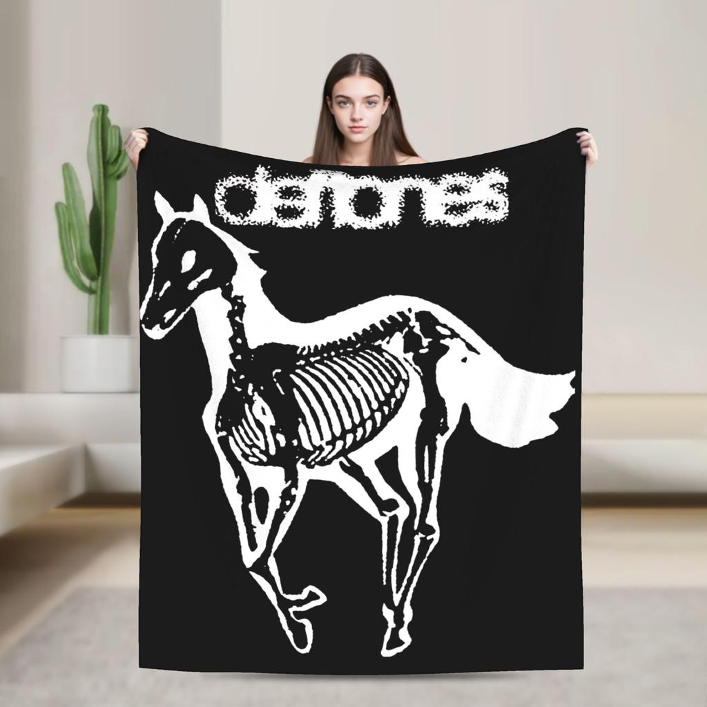 D-Deftoness Nu Metal Super Warm Blanket Kids Plush Bedding Throws Funny Outdoor Flannel Bedspread Sofa Bed Cover