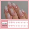 Best-Selling Wearable Nails: Sweet Girl Ice Clear Gradient Nude Gingham Nail Art